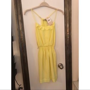 Neon yellow BCBG generation racer back mini dress!
